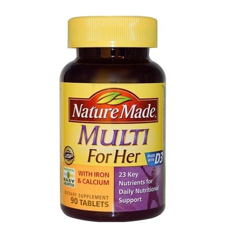 Nature Made Multi For Her Daily Vitamins 90 Tablets 17138605