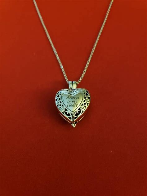 Silver Always In My Heart Locket Urn Necklace Cremation Etsy