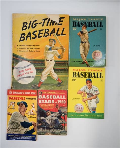Lot Detail Lot Of 13 Vintage Baseball Books C 1940s1950
