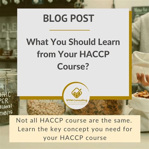 What You Should Learn From Your HACCP Course