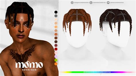 Kevin Hair Momo On Patreon Sims Hair Sims 4 Black Hair Sims 4