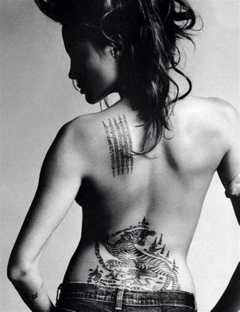 15 Melhores Tatuagens De Angelina Jolie Com Seus Significados Bacana