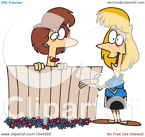 Royalty Free RF Clip Art Illustration Of Cartoon Lady Neighbors