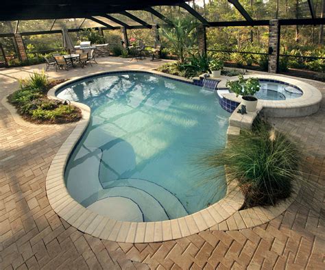 Inground Pool Surround Ideas Swimming Deck Best Backyard Landscaping