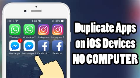 The app works with ios or android phones. How to duplicate APPS on iOS 10 - iOS 10.2.1 - without a ...