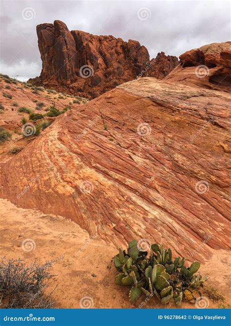 The Unique Red Sandstone Rock Formations Stock Photo Image Of Scenic