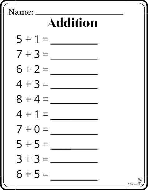 20 Printable Addition And Subtraction Worksheets Etsy