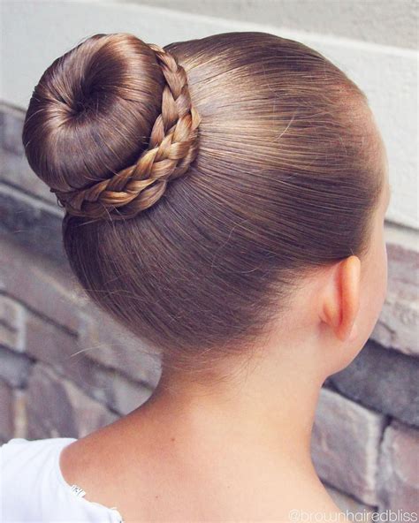 ballet bun with braids wrapped around dance hairstyles ballet hairstyles braided bun hairstyles