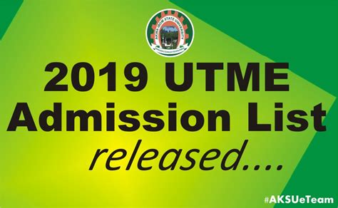 Akwa Ibom State University Releases 20192020 Admission List