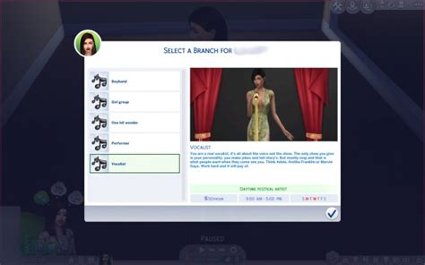 Mod The Sims Singer Career By Ellenplop Sims 4 Downloads
