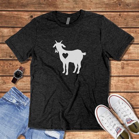 Goat Lover Shirt Goats Tshirt T Idea Cute Heart Love T Etsy Lover Shirts Goat Tshirt