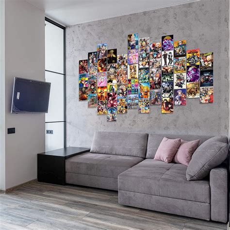 Fdom Anime Wall Collage Kit 50 Pack Anime Style Photo Collection
