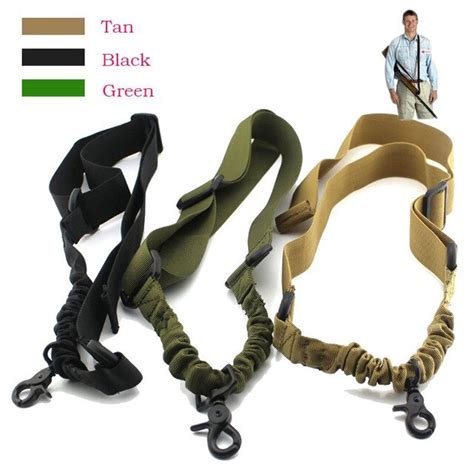 Heavy Duty Tactical One Point Sling Adjustable Bungee Rifle Gun Sling