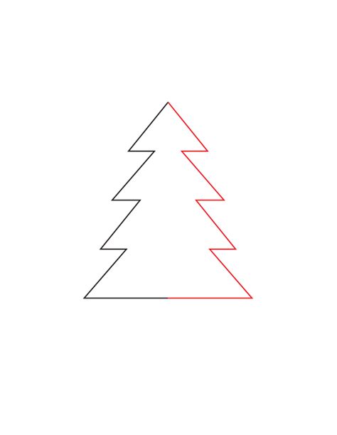 Add another triangle right below the first one. How to Draw a Christmas Tree Step by Step