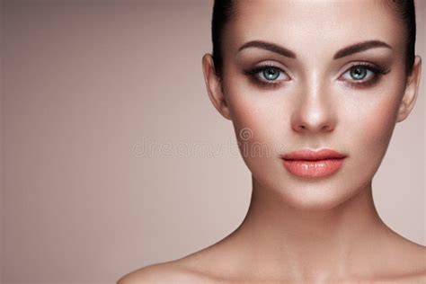 Beautiful Woman Face Stock Photo Image Of Highlight 156146794