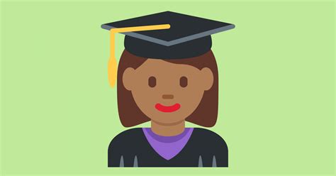 👩🏾‍🎓 Emoji De Mujer Estudiante Tono De Piel Medio Oscuro 7