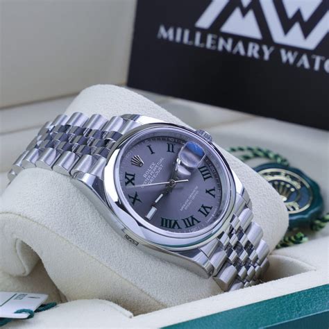 Rolex Datejust 36mm Wimbledon Dial Jubilee 126200 Millenary Watches