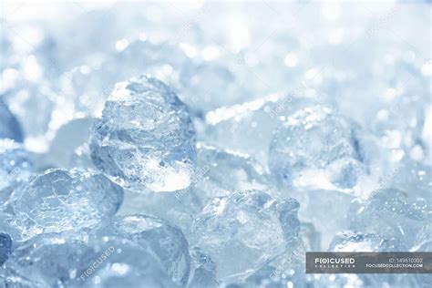 Deep Frozen Ice Cubes — Shiny Full Frame Stock Photo 149610302
