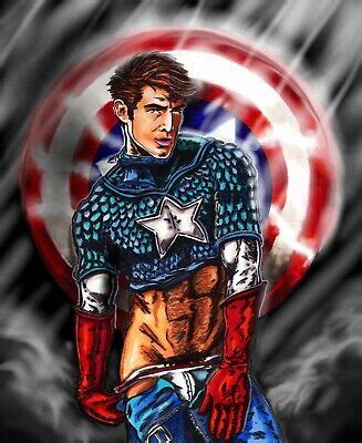 Erotic Avengers Captain America Gay Nude X Art Print Marvel Fan Art Ebay