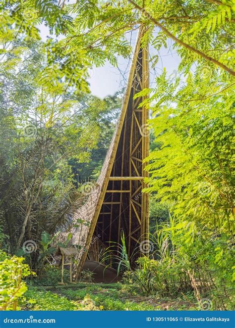 Bali Indonesia May 2018 Green School Bamboo Village Traditional