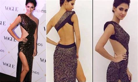 disha patani sizzles in thigh high slit backless gown see pictures of hot indian actress from