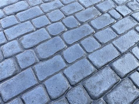 Northern Cobblestone Pattern Imprinted Concrete Commercial Paving