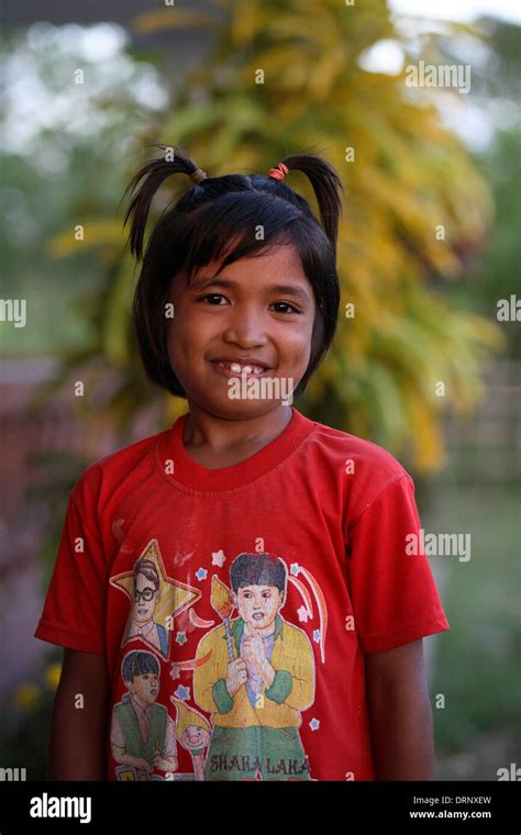 Portrait Of Smiling Indonesian Pretty Girl Looking At The Camera Sumba