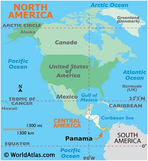 Panama Latitude Longitude Absolute And Relative Locations World Atlas