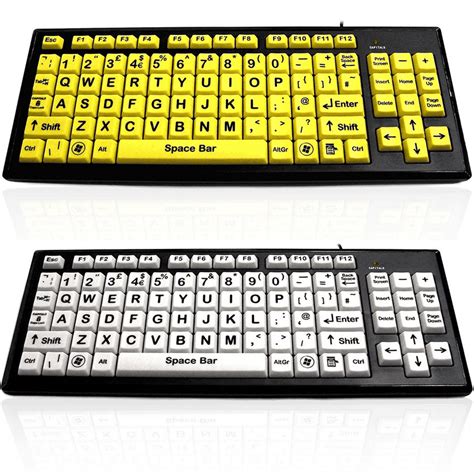 TechSilver Big Button Keyboard - Easy To Use Keyboard w/ Extra Large Keys