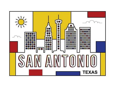 San Antonio Postcard Illustration Svg Ai Vector Uidownload