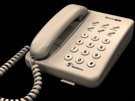 Household Telephone 3d Model 3dsmax Files Free Download Modeling
