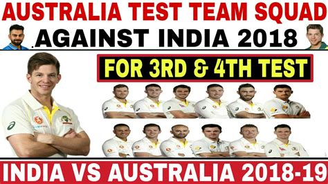 India vs england 3rd test. AUSTRALIA TEST TEAM SQUAD ANNOUNCED FOR 3RD & 4TH TEST ...