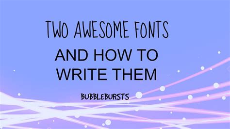 2 Awesome Fonts And How To Write Them Youtube
