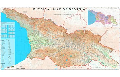 Physical Maps Of Georgia Geolandge