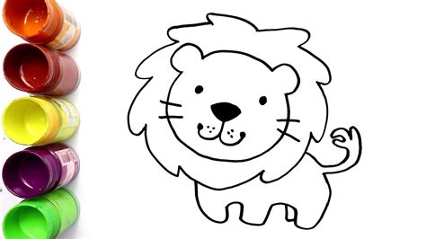 Cara Menggambar Dan Mewarnai Singa Bagus Youtube