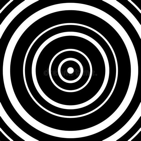 Concentric Circles Pattern Abstract Monochrome Geometric Illust Stock