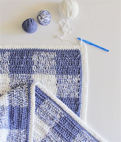 Free Crochet Gingham Blanket Patterns Daisy Farm Crafts