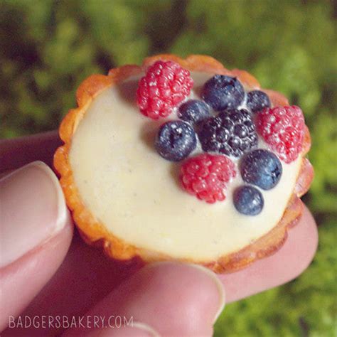 Miniature Forest Fruit Tartlet Any Scale Doll And Dollhouse Food Badger S Bakery