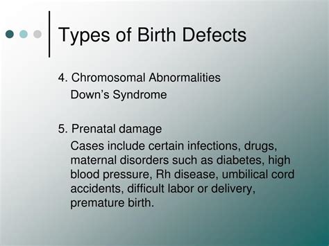 Ppt Birth Defects Powerpoint Presentation Id633238