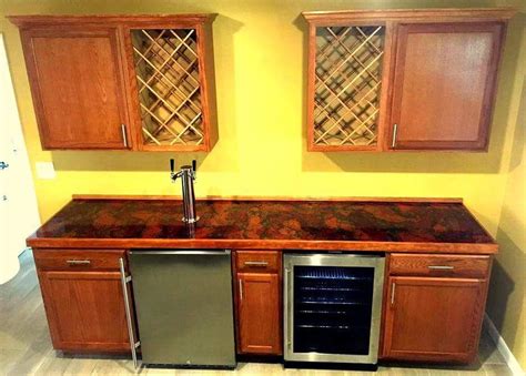 You must seal the gap that is created between the top of the kegerator cabinet and the bottom of the countertop. Custom cabinets with kegerator and beverage cooler ...