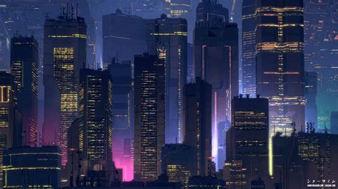 Showtime Futuristic City Cyberpunk City Anime City