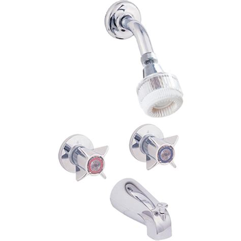 If your bathtub faucet is old or broken, you can easily replace it with a new one all by yourself. EZ-FLO Basic-N-Brass Collection Compression 2-Handle 2 ...