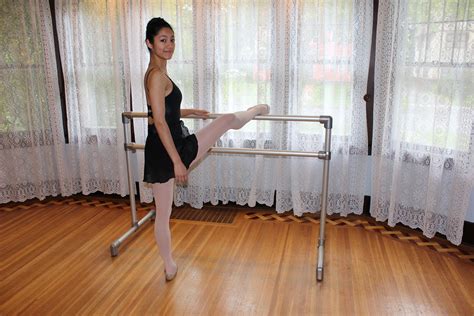 Enjoy this fun and easy diy for a portable ballet barre you can use at home! DIY Freestanding Ballet Barre for Any Age, Height, and Skill Level