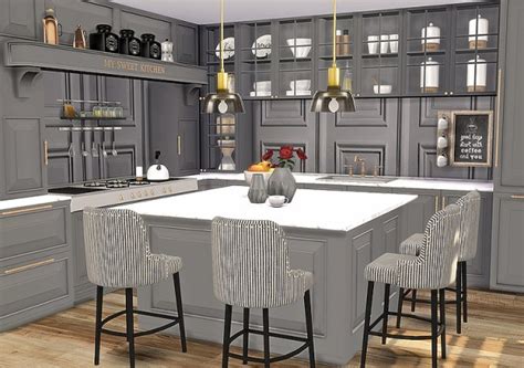 Blooming Rosy Juglans Kitchen Recolor • Sims 4 Downloads