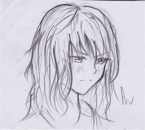 Blushing Girl Sketch By Akaimomo On Deviantart