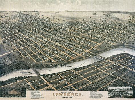 Lawrence Kansas 1880 Drawing By D D Morse Pixels
