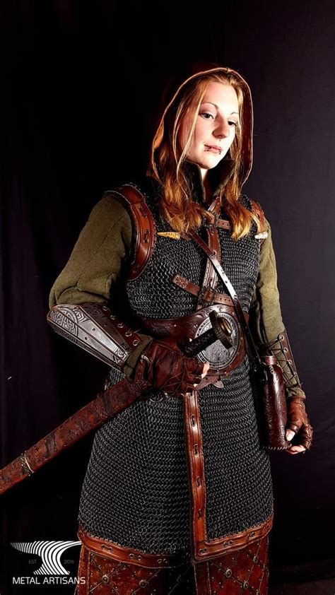Chainmail With Leather Image 2 Warrior Woman Viking Armor Fantasy Armor