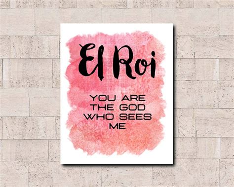 El Roi You Are The God Who Sees Me Printable Wall Art Genesis 1613