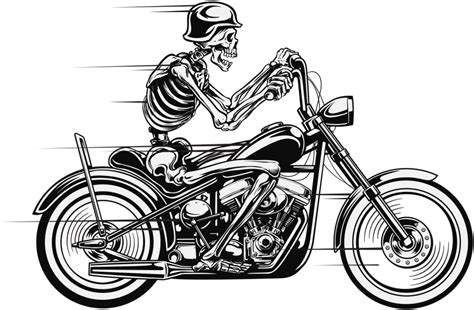 Skeleton Bike Biker Bikeride Skelett Motorbike Motorrad Skull And