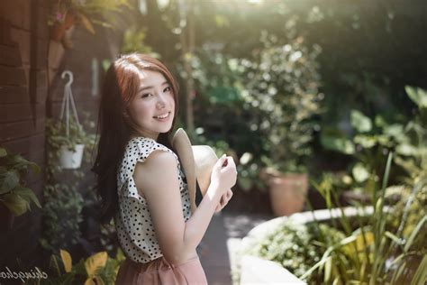 Wallpaper Wanita Model Asia Gaun Orang Taiwan Chingcho Percintaan Bunga Keindahan